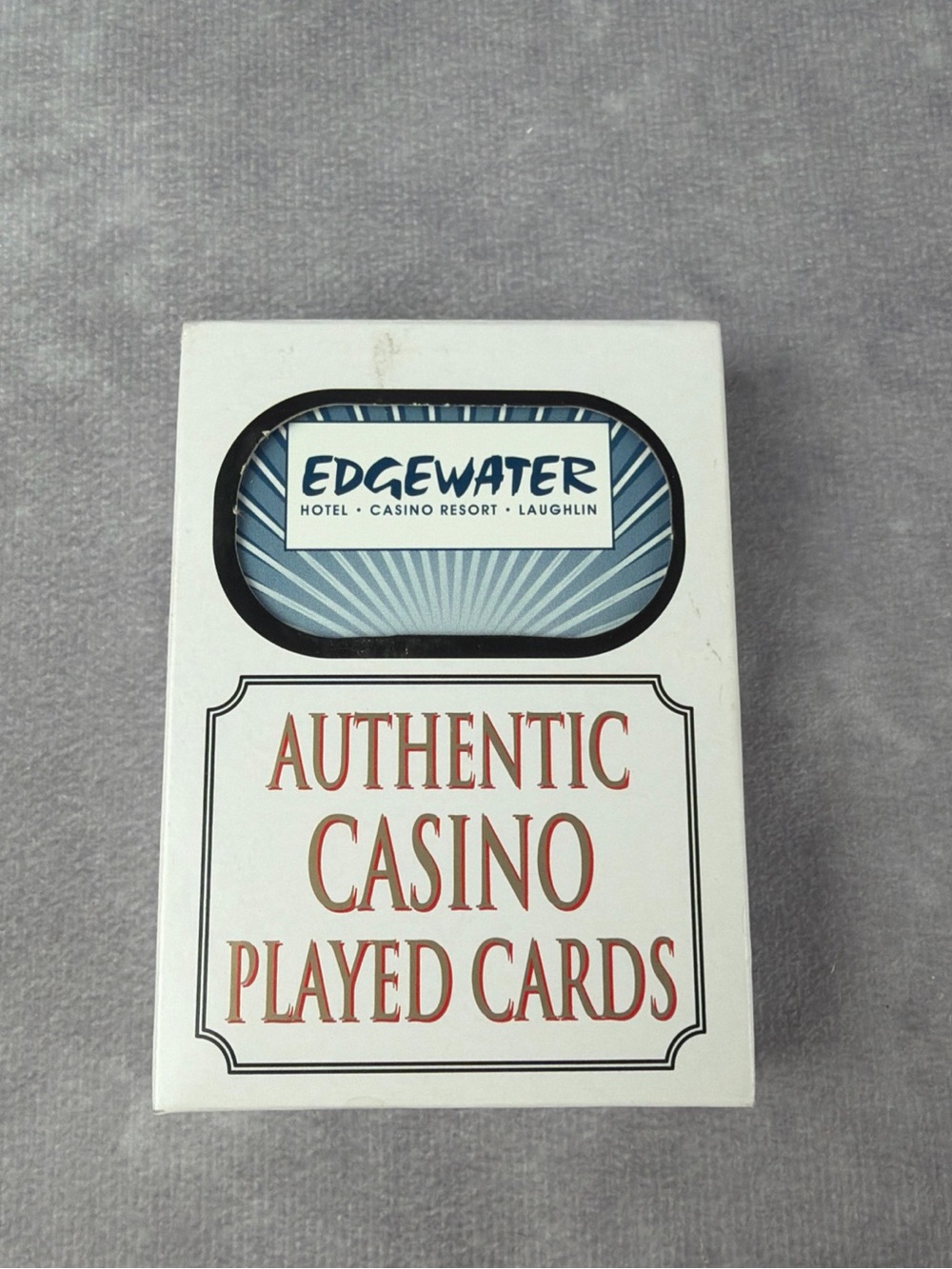 Sealed Edgewater Casino Laughlin NV Authentic Casino Played Cards Deck NOS